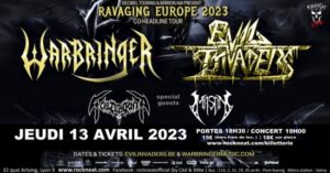 0. AFFICHE EVIL INVADERS - WARBRINGER 2023